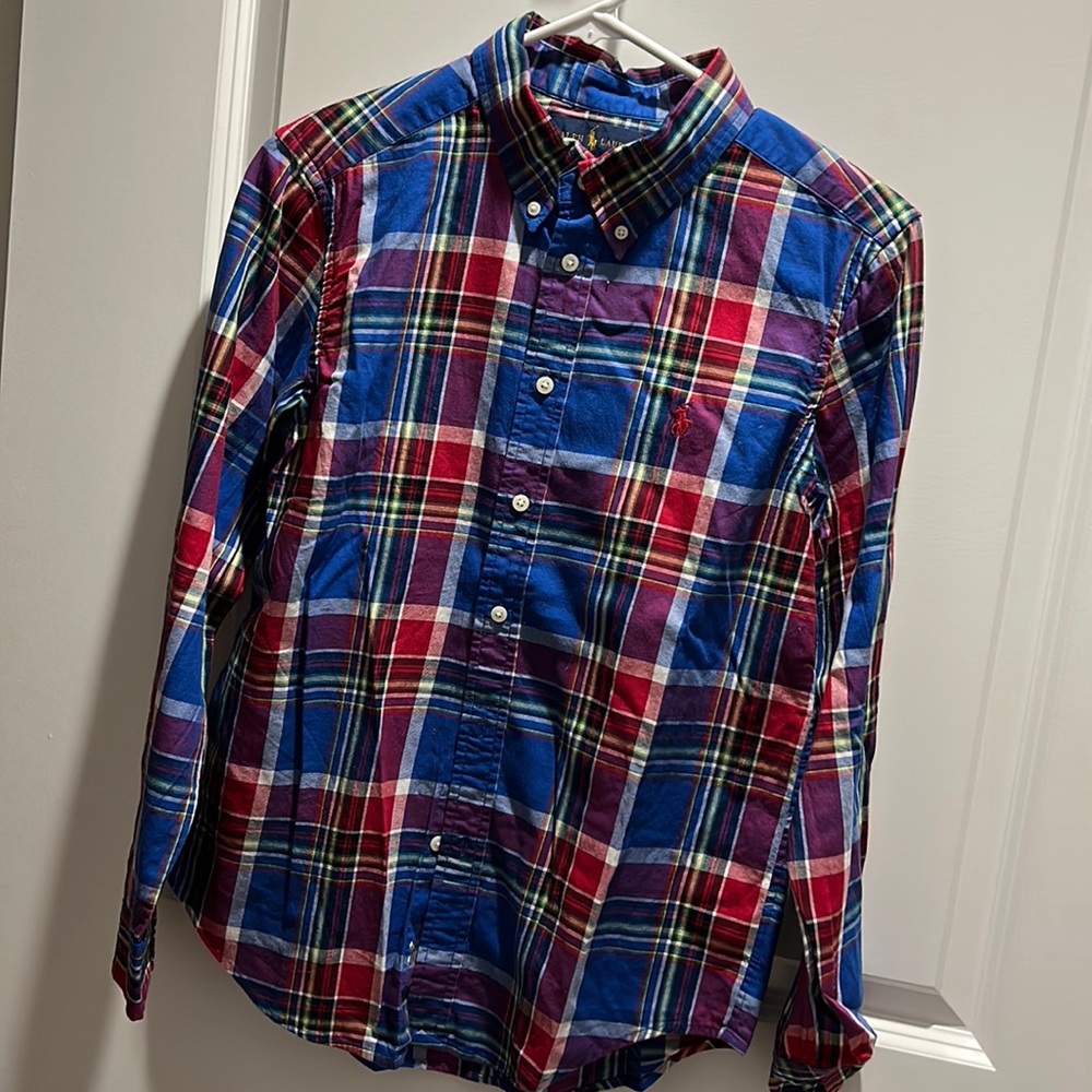 Boys Ralph Lauren Plaid Polo